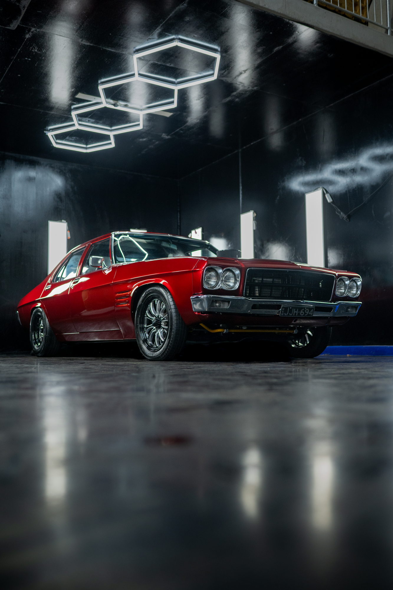 Detailing studio at night